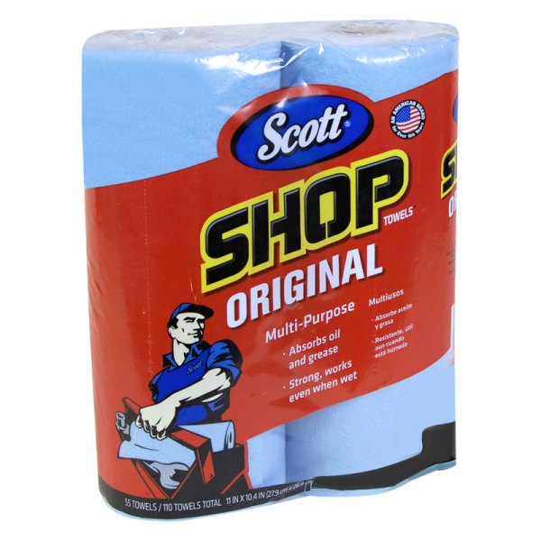 Kimberly Clark® - Scott™ 2-Pack 11" x 10.4" Blue Original Shop Towel Roll
