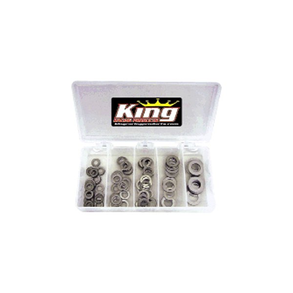 King Racing® - 0.030 Stainless Steel Washer Assortment (145 Pieces)