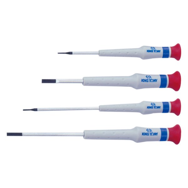 King Tony® - 1 mm x 1-9/16" Dipped Handle Precision Slotted Screwdriver