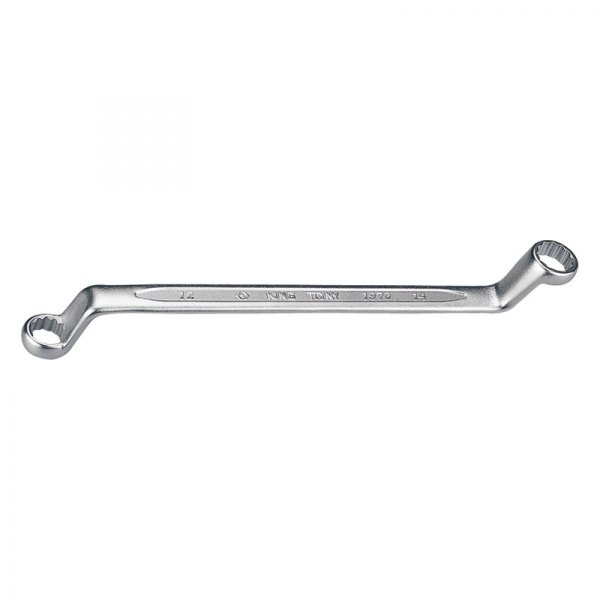 KING TONY® - 6 x 7 mm 12-Point 75° Angled Head Chrome Double Box End Wrench