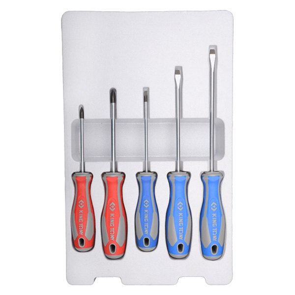 King Tony® - 5-piece Multi Material Handle Phillips/Slotted Mixed Screwdriver Set