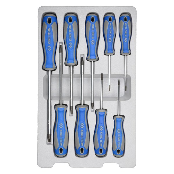 King Tony® - 9-piece T8 to T40 Multi Material Handle Tamper Resistant Torx Screwdriver Set