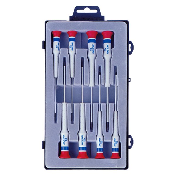 King Tony® - 8-piece Multi Material Handle Precision Phillips/Slotted Mixed Screwdriver Set