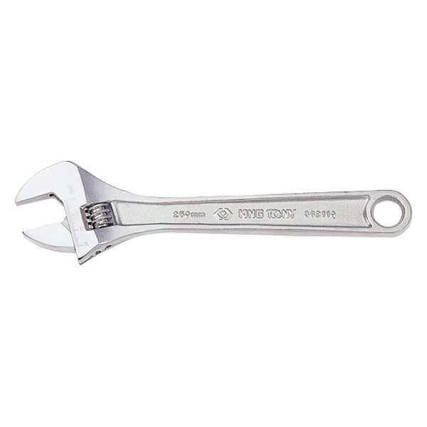KING TONY® - 1-1/8" x 8" OAL Full Polished Plain Handle Adjustable Wrench