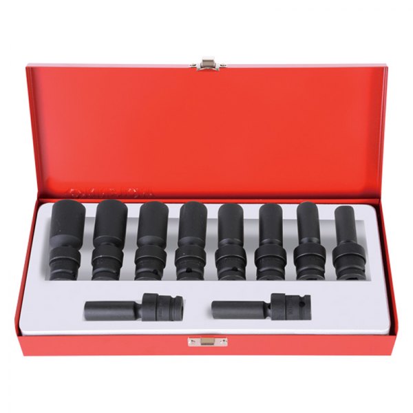 KING TONY® - (10 Pieces) 1/2" Drive SAE 6-Point Impact U-Joint Set