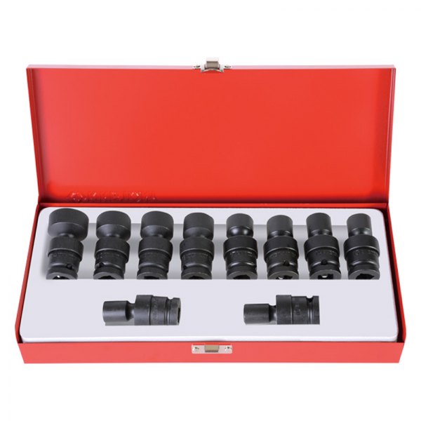 KING TONY® - (10 Pieces) 1/2" Drive SAE 6-Point Impact U-Joint Set