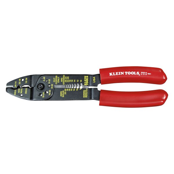 Klein Tools® - SAE 26-10 AWG Fixed Stripper/Crimper/Wire Cut and Loop/Screw Cut Multi-Tool