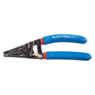 Klein Tools® 11057 - Klein-Kurve™ SAE 32 to 22 AWG Fixed Stripper/Wire Cut and Loop/Screw Cutter Multi-Tool