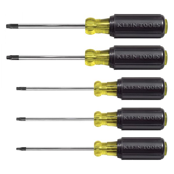 Klein Tools® - 5-piece T15 to T30 Multi Material Handle Color Coded Torx Screwdriver Set