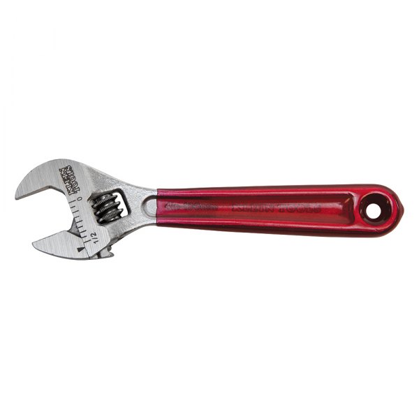 Klein Tools® - 1/2" x 4" OAL Chrome Dipped Handle Adjustable Wrench
