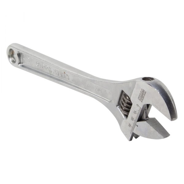 Klein Tools® - 1-1/2" x 12-1/4" OAL Chrome Plain Handle Adjustable Wrench