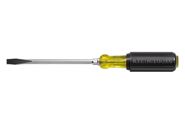 Klein Tools® - Tip-Ident™ 1/4" x 4" Multi Material Handle Bolstered Slotted Screwdriver