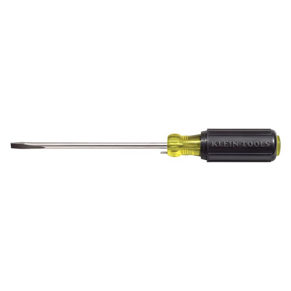 Klein Tools® - Tip-Ident™ 1/4" x 6" Multi Material Handle Wire Bending Slotted Screwdriver