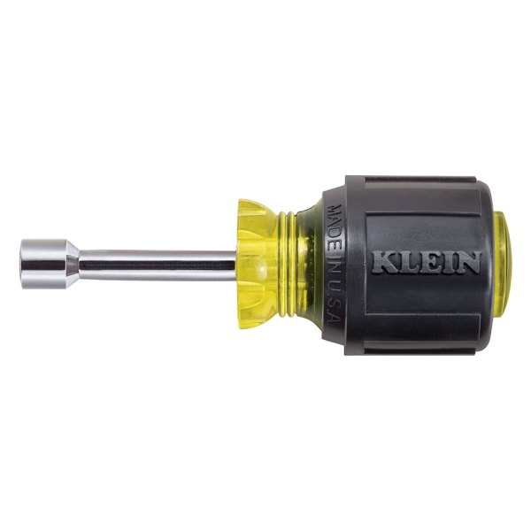 Klein Tools® - 1/4" Multi Material Handle Hollow Shaft Magnetic Stubby Nut Driver