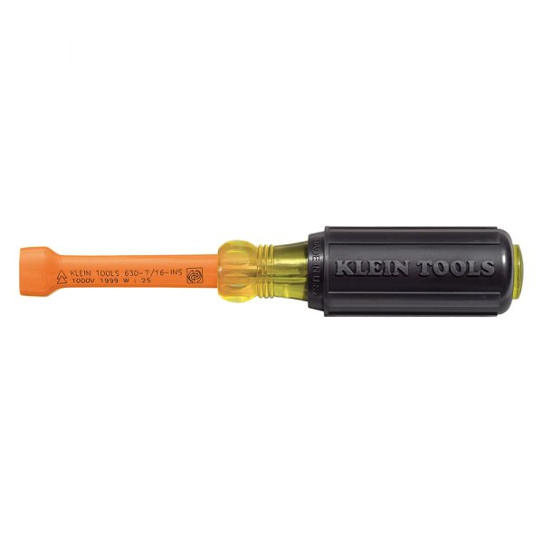 Klein Tools® - Tip-Ident™ 1/4" Insulated Handle Hollow Shaft Nut Driver
