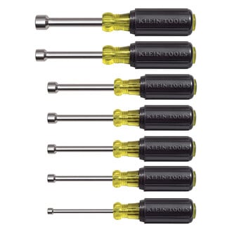 Klein Tools® - 7-piece 3/16" to 1/2" Multi Material Handle Magnetic Hollow Shaft Nut Driver Set