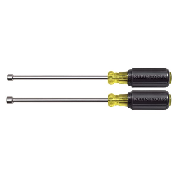 Klein Tools® - 2-piece 1/4" to 5/16" Multi Material Handle Magnetic Hollow Shaft Nut Driver Set