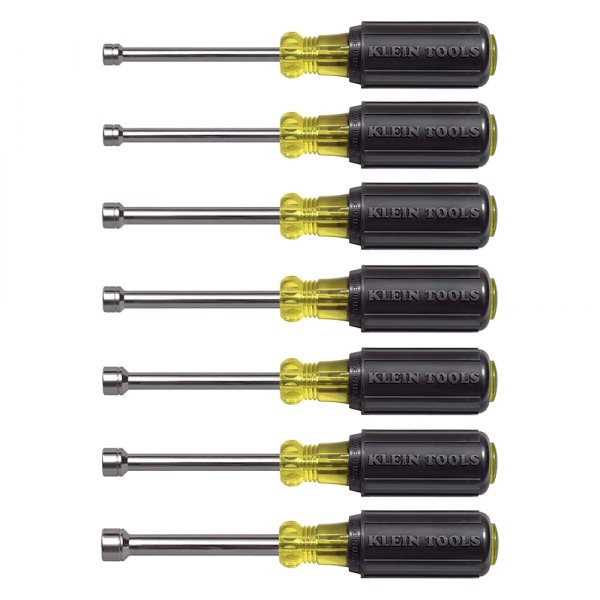 Klein Tools® - 7-piece 5 to 10 mm Multi Material Handle Hollow Shaft Nut Driver Set