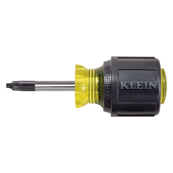 Klein Tools® - Tip-Ident™ #1 Multi Material Handle Stubby Square Screwdriver