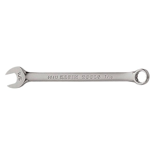 Klein Tools® - 7/16" 12-Point Angled Head Nickel Chrome Combination Wrench