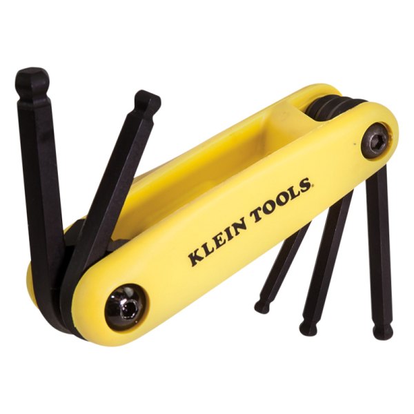 Klein Tools® - Grip-It™ 5-Piece 3/16" to 3/8" SAE Ball End Folding Hex Keys