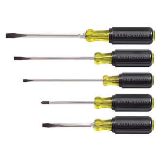 Klein Tools® - 5-piece Multi Material Handle Phillips/Slotted Mixed Screwdriver Set