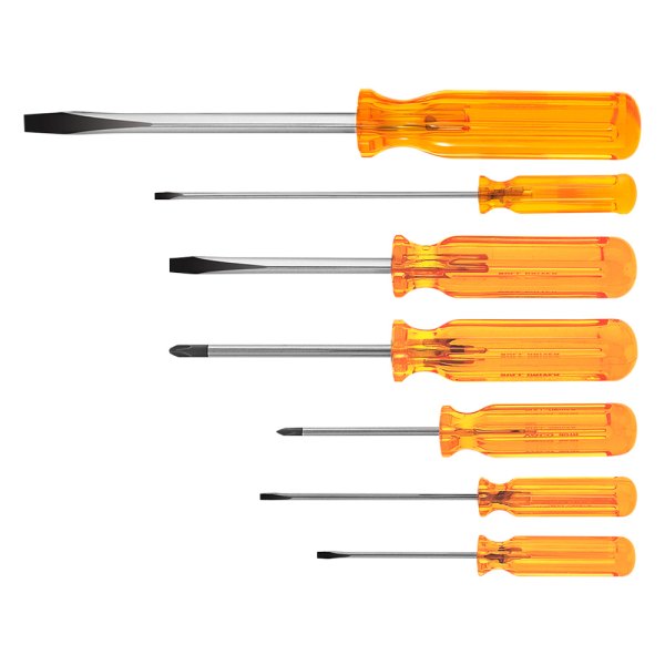 Klein Tools® - 7-piece Dipped Handle Phillips/Slotted Mixed Screwdriver Set