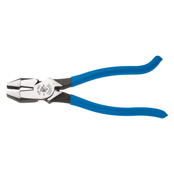 Klein Tools® - 2000 Series™ 9-11/32" Dipped Handle Flat Grip/Cut Round Jaws Ironworkers Pliers