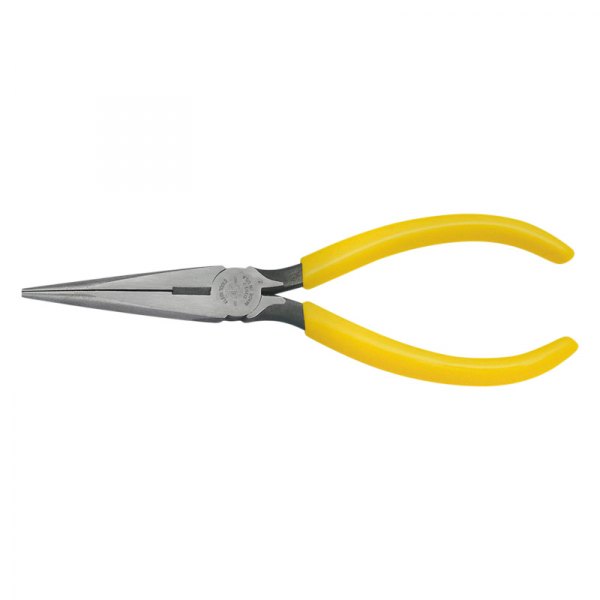 Klein Tools® - 7-1/8" Box Joint Straight Jaws Dipped Handle Cutting Needle Nose Pliers