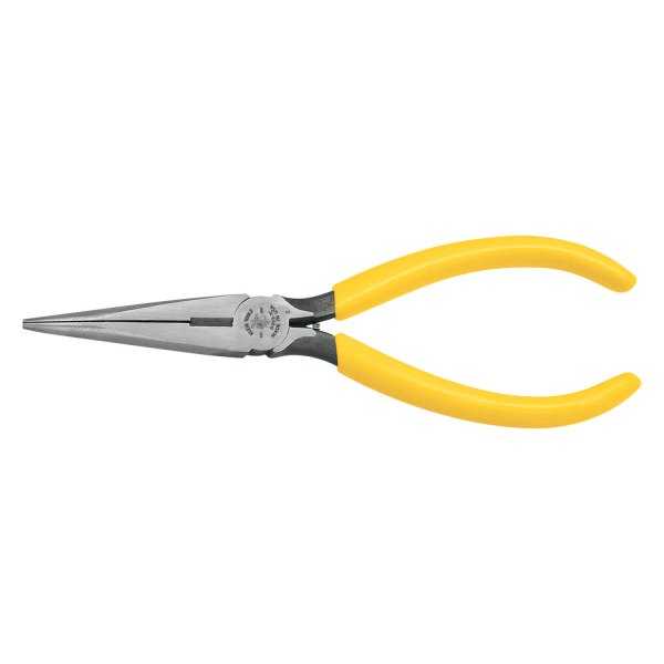 Klein Tools® - 7-3/16" Box Joint Straight Jaws Dipped Handle Spring Loaded Cutting Needle Nose Pliers