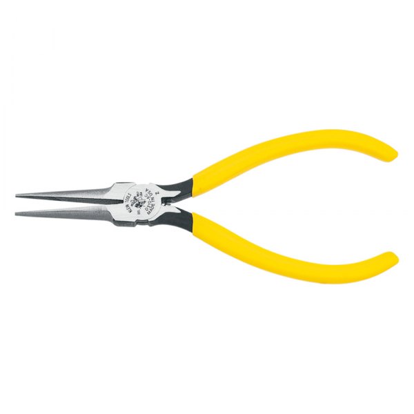 Klein Tools® - 6-5/8" XLT Joint Straight Jaws Dipped Handle Spring Loaded Needle Nose Pliers