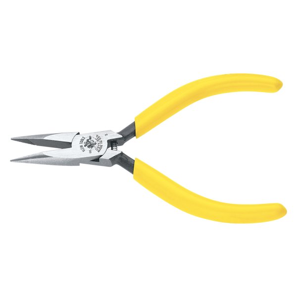 Klein Tools® - 5-1/16" Box Joint Straight Jaws Dipped Handle Spring Loaded Needle Nose Pliers