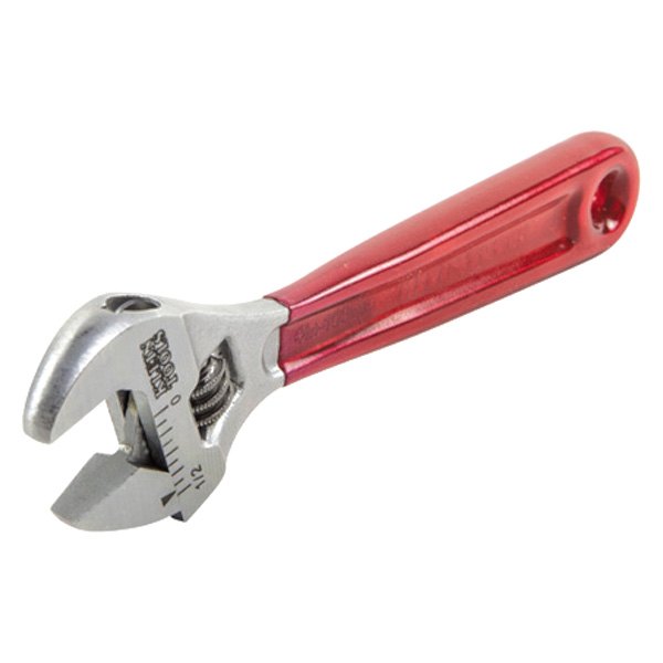 Klein Tools® - 1/2" x 4-1/2" OAL Chrome Dipped Handle Adjustable Wrench