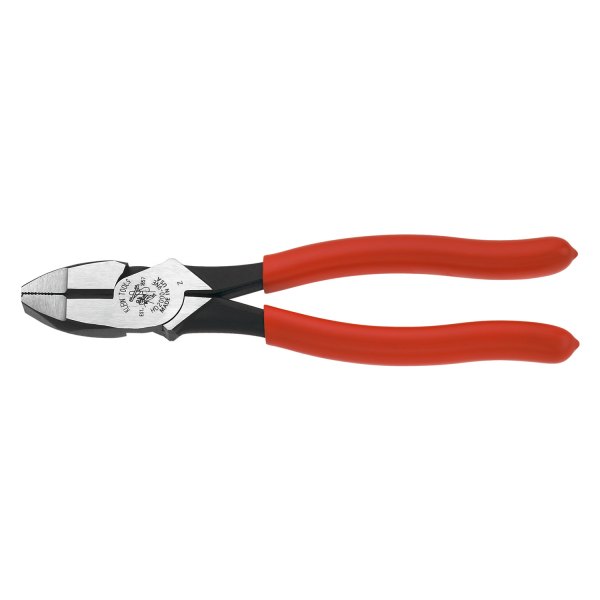 Klein Tools® - 2000 Series™ 9-1/2" Dipped Handle Flat Grip/Cut Round Jaws Linemans Pliers