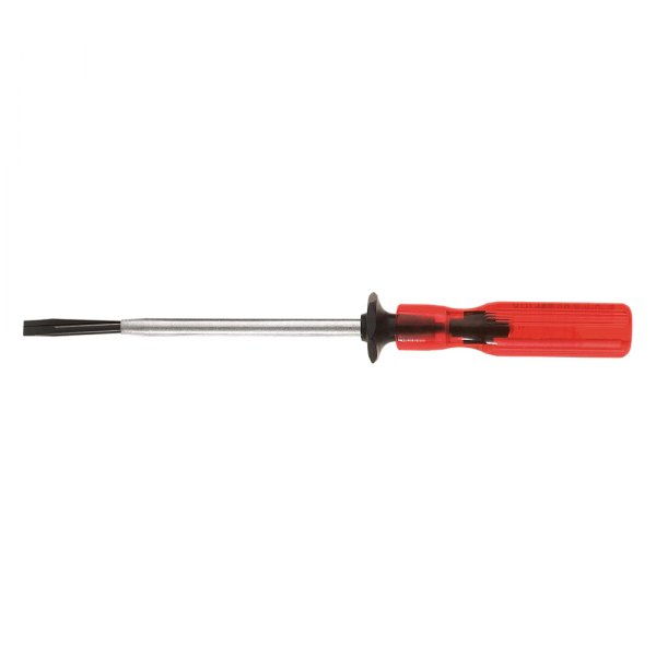 Klein Tools® - 1/16" x 3" Dipped Handle Screw Holding Pocket Clip Slotted Screwdriver