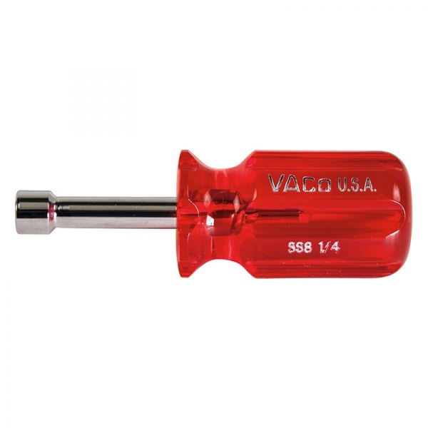 Klein Tools® - 1/4" Dipped Handle Hollow Shaft Stubby Nut Driver