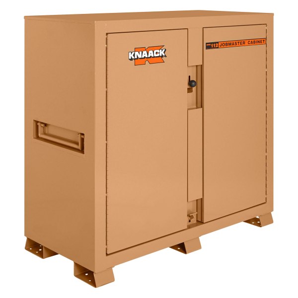 Knaack® - JOBMASTER™ Tan Cabinet with Half-Width Shelves (60" L x 60" W x 30" H)