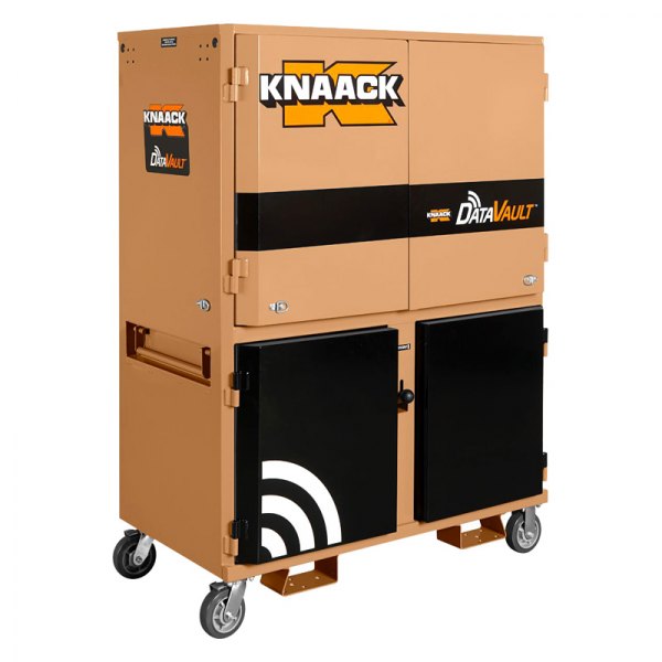 Knaack® - DataVault™ Tan Mobile Digital Plan Station (Less TV) (30" L x 55" W x 75" H)