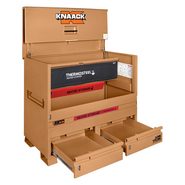 Knaack® - STORAGEMASTER™ Tan Piano Box with Junk Trunk™ and ThermoSteel™ (60" L x 30" W x 49" H)