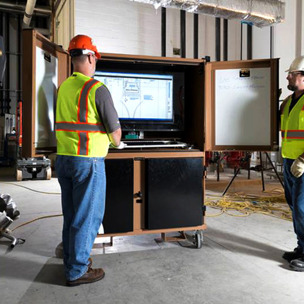 Knaack® - Datavault Mobile Digital Plan Station in Work