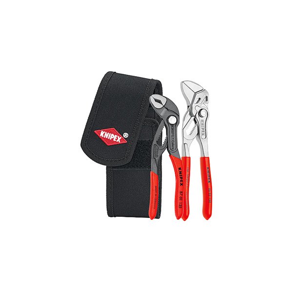 Knipex® - Cobra™ 2-piece 5" to 6" Smooth/V-Jaws Dipped Handle Tongue & Groove Pliers Set