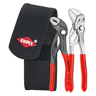 Knipex® - Cobra™ 2-piece 5" to 6" Smooth/V-Jaws Dipped Handle Tongue & Groove Pliers Set