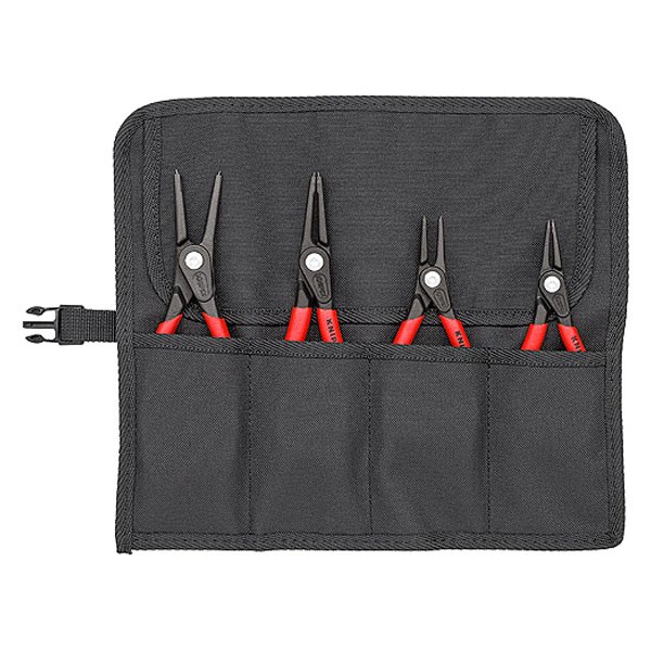Knipex® - 4-piece Straight 0.050" to 0.070" Fixed Tips Internal/External Spring Loaded Snap Ring Pliers Set