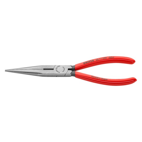 Knipex® - 8" Box Joint Straight Jaws Dipped Handle Cutting Needle Nose Pliers