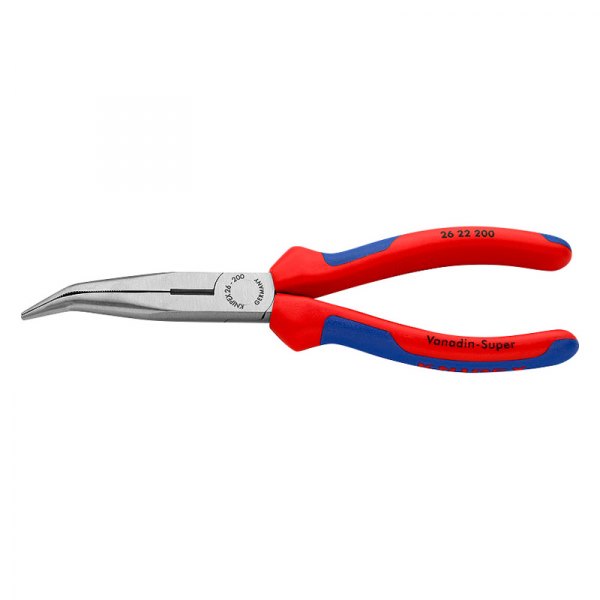 Knipex® - 8" Box Joint Bent Jaws Multi-Material Handle Cutting Needle Nose Pliers