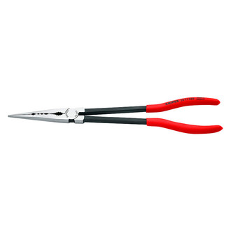 Knipex® - 11" Box Joint Straight Jaws Dipped Handle Long Reach Needle Nose Pliers