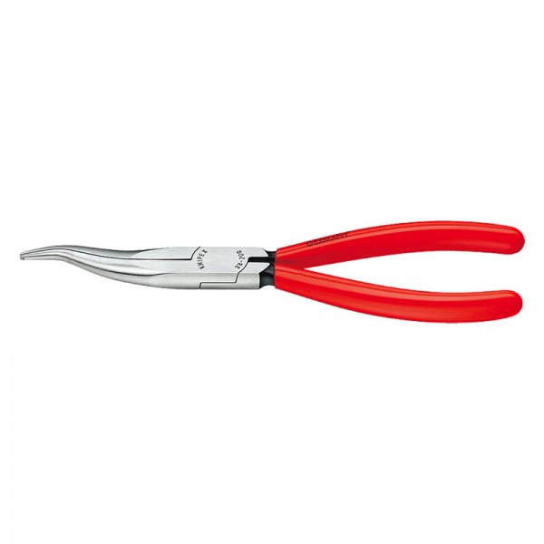 Knipex® - 8" Box Joint Bent Jaws Dipped Handle Mechanics Needle Nose Pliers
