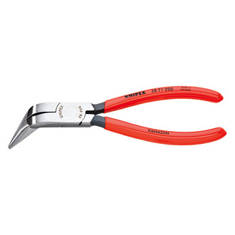 Knipex® 3871200 - 8" Box Joint Bent Jaws Dipped Handle Mechanics Needle Nose Pliers