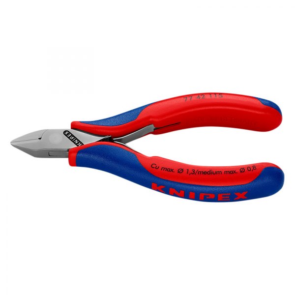 Knipex® - 4-1/2" Box Joint Multi-Material Grip Electronic Pointed Nose Diagonal Cutters