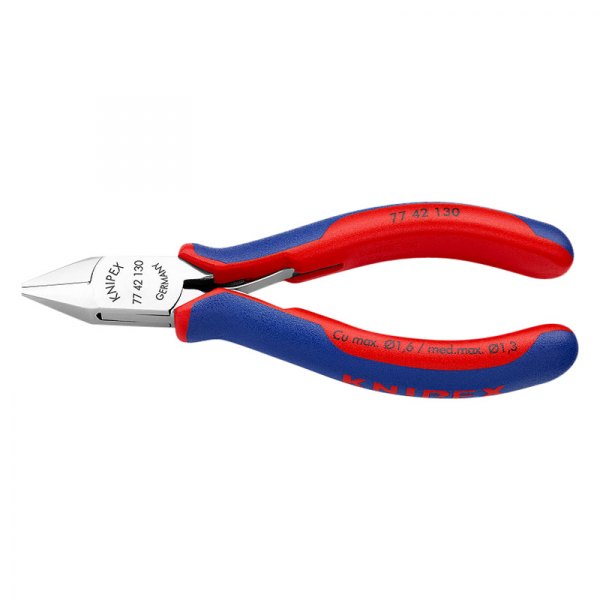 Knipex® - 5-1/8" Box Joint Multi-Material Grip Electronic Pointed Nose Diagonal Cutters